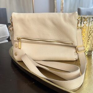 Hammitt Cream and Gold Leather Crossbody Bag